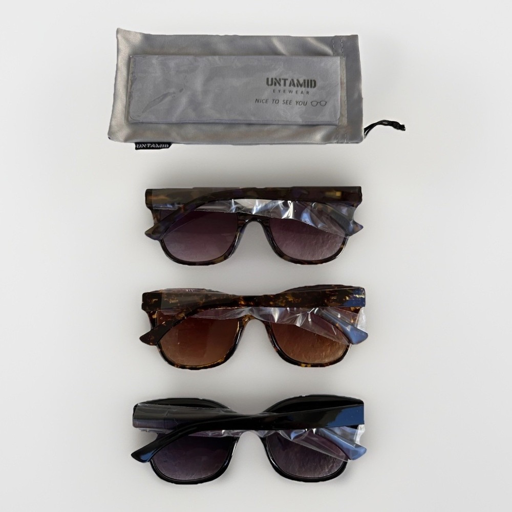 3 Pack Untamid +1.25 Strength Unisex Reading Glasses Stylish Outdoor Sunglasses - Picture 2 of 4